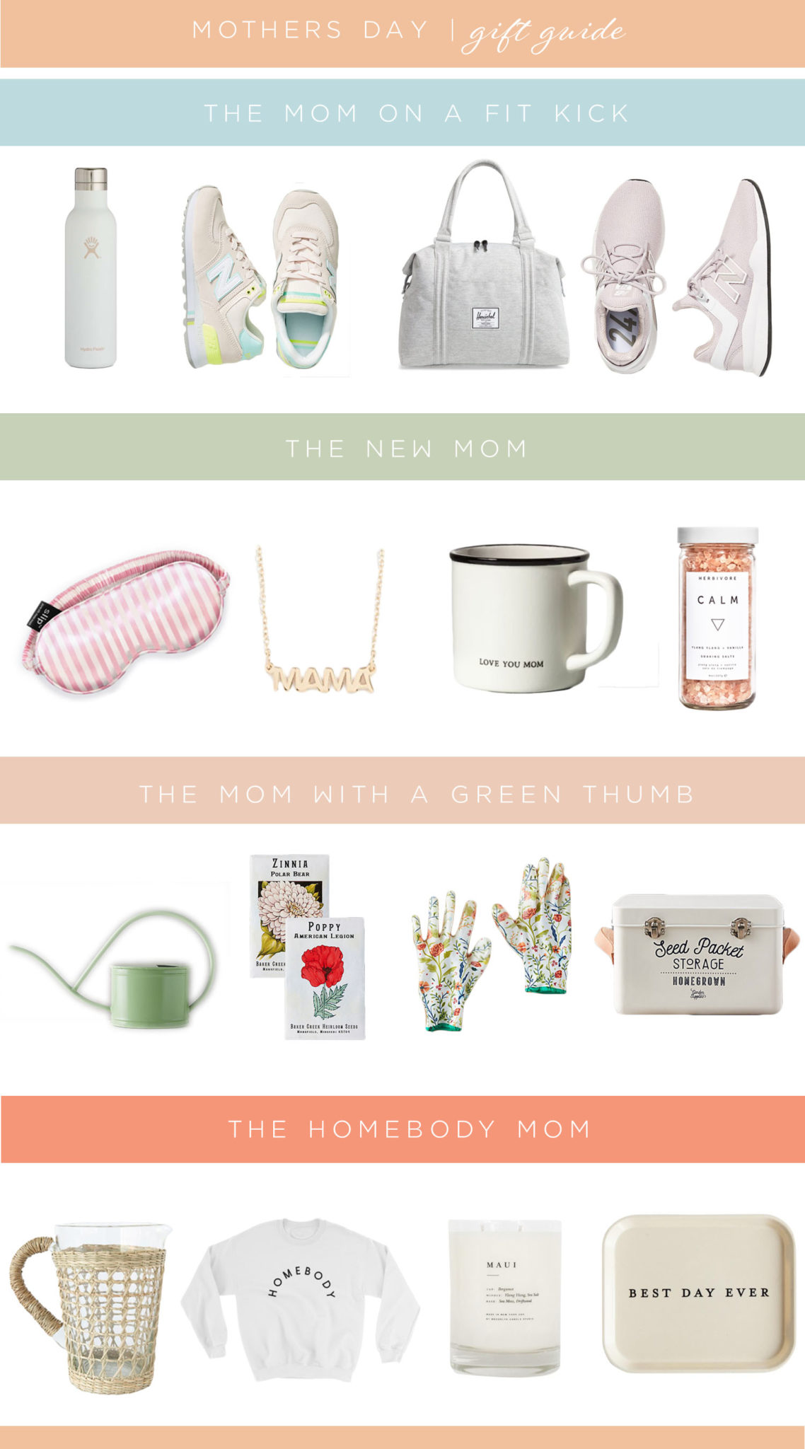 mothers day gift guide - new mom