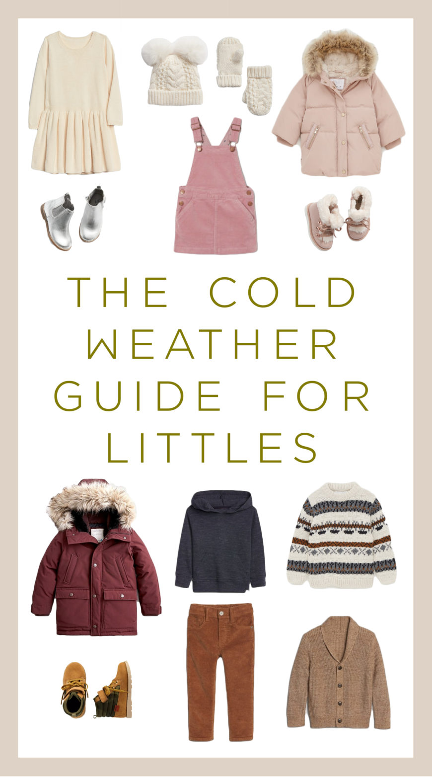 The Cold Weather Clothing Guide for Littles Gold and Graphite by Jill