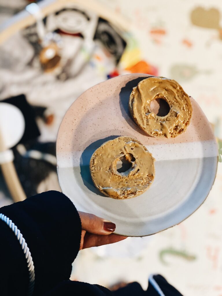 bagel with nut butter