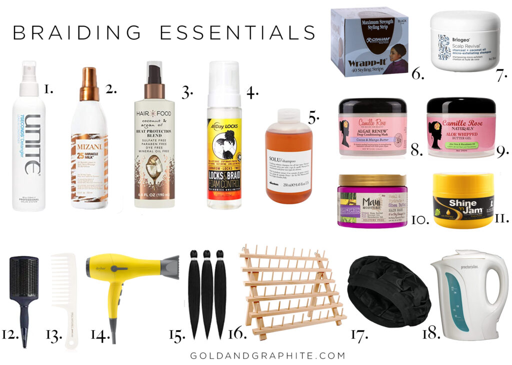My Hair Styling Essentials for the Littles: Braids - Gold and Graphite by  Jill Atogwe